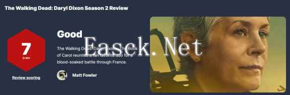 《行尸走肉：达里尔·迪克森》S2获IGN 7分 瑕不掩瑜