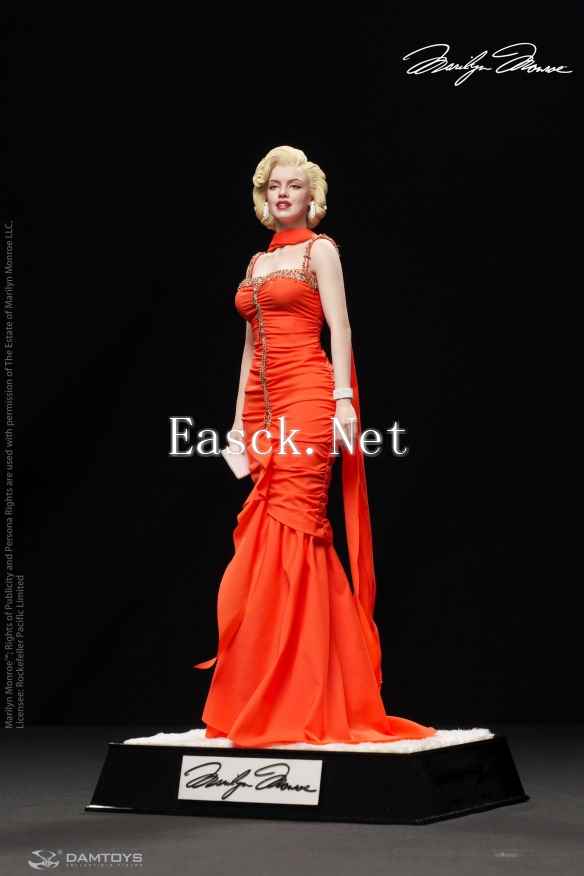 玛丽莲梦露1/6全身雕像公布 橘色礼服尽显曼妙纤腰！