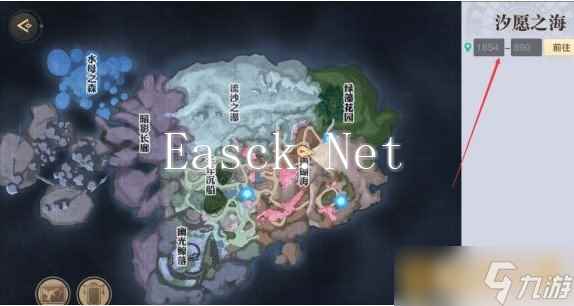 《天谕手游》汐愿之海景点坐标位置介绍