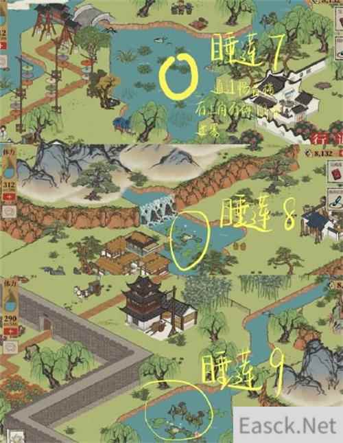 江南百景图长恨歌睡莲全位置一览