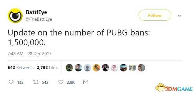 可以申请吉尼斯了 《绝地求生》已封号150万人