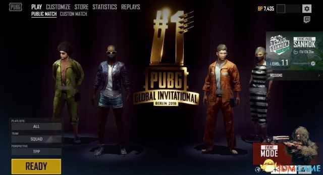 《绝地求生》更新:邀请赛主题背景大厅和新BGM