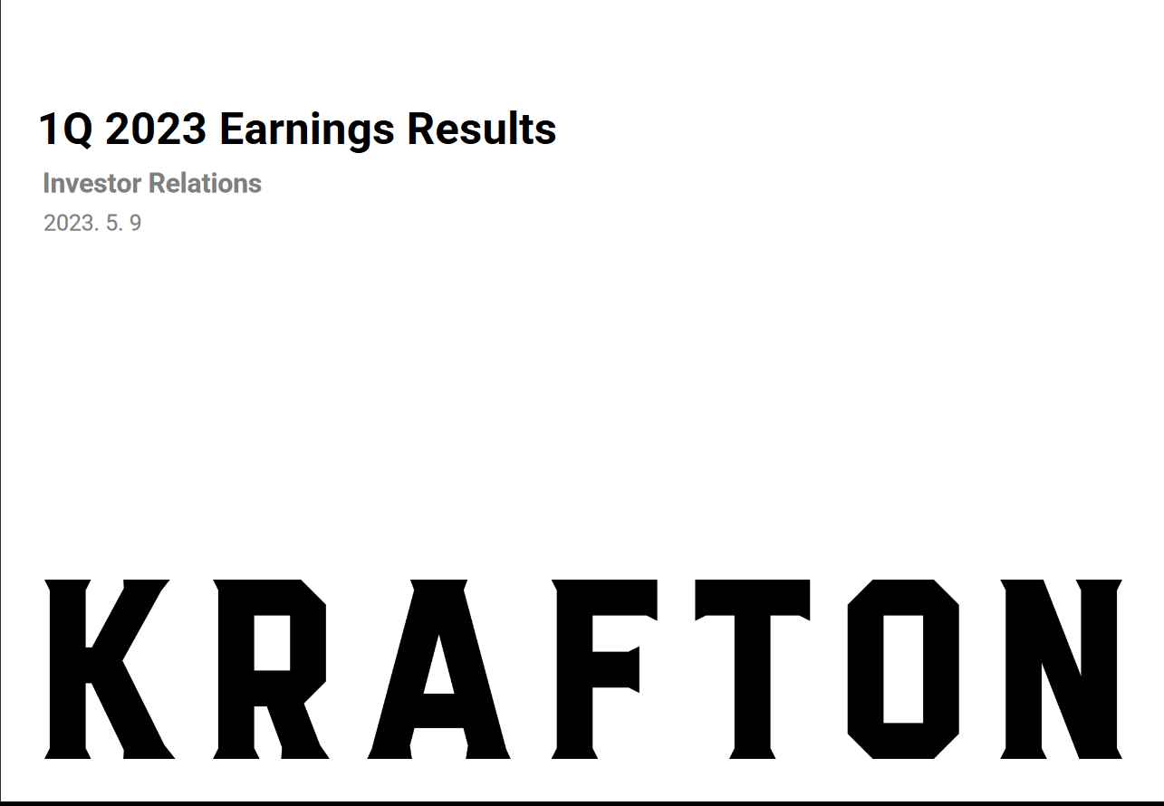 Krafton财报:吃鸡表现依然强劲 Q1收入达4.08亿美元