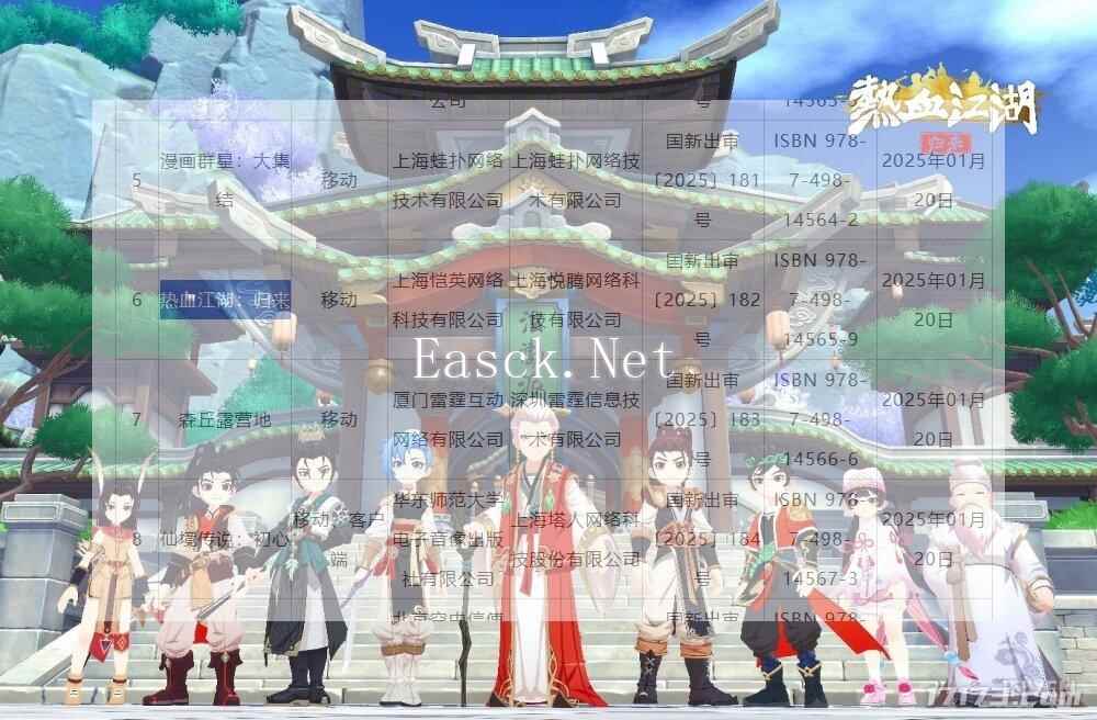 《热血江湖》IP新作等两款韩国IP游戏获版号