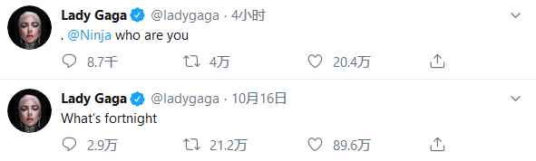 Ladygaga发推询问《堡垒之夜》和Ninja 国外网友已疯！