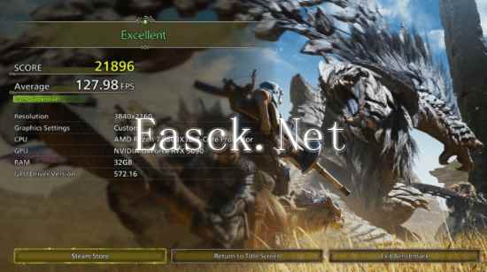 《怪猎荒野》RTX 5090基准测试：原生4K约75帧