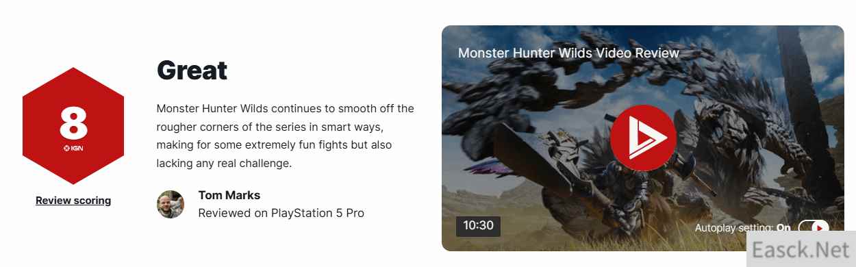 《怪猎荒野》IGN评价:战斗流畅但牺牲了挑战性,8分作品解析