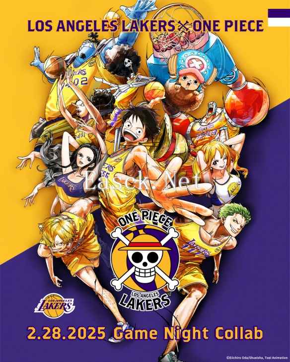 《海贼王》联动洛杉矶湖人队！2月28日正式亮相