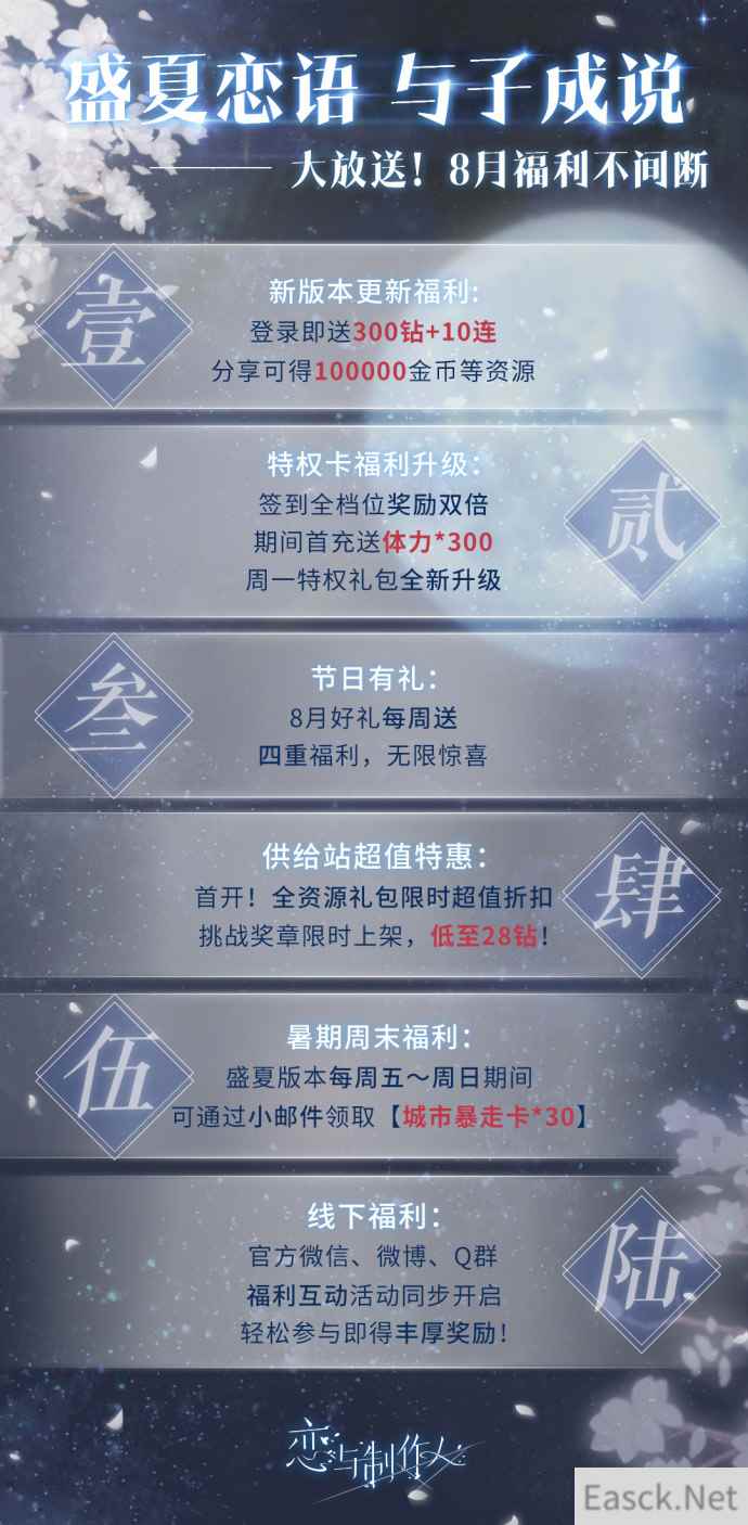 《恋与制作人》盛夏恋语,与子成说