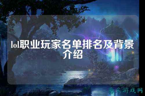 lol职业玩家名单排名及背景介绍