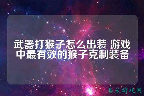武器打猴子怎么出装 游戏中最有效的猴子克制装备