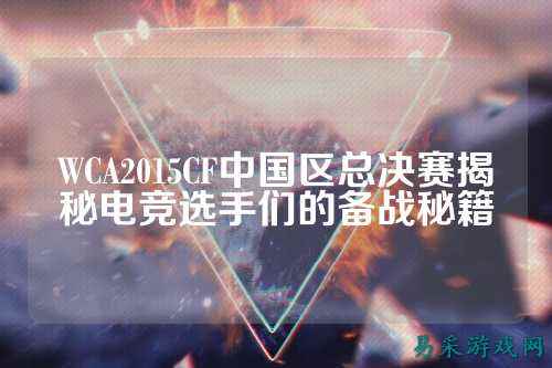 WCA2015CF中国区总决赛揭秘电竞选手们的备战秘籍