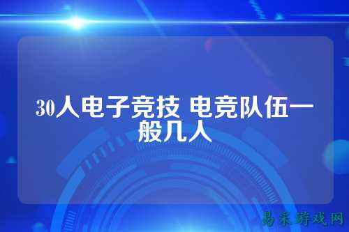 30人电子竞技 电竞队伍一般几人