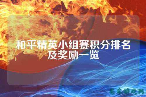和平精英小组赛积分排名及奖励一览
