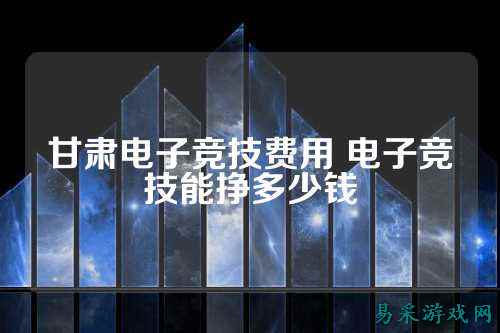 甘肃电子竞技费用 电子竞技能挣多少钱