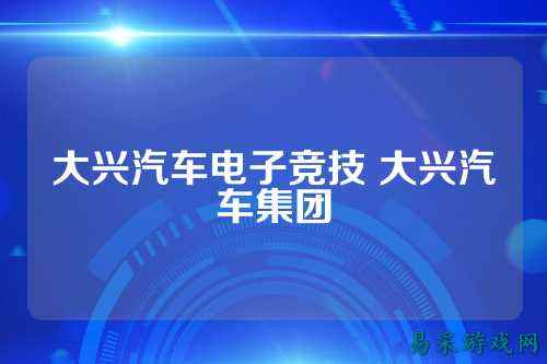 大兴汽车电子竞技 大兴汽车集团