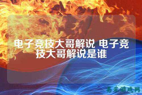 电子竞技大哥解说 电子竞技大哥解说是谁