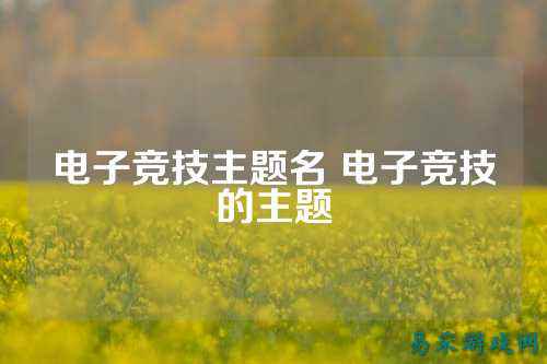 电子竞技主题名 电子竞技的主题