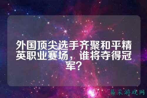 外国顶尖选手齐聚和平精英职业赛场，谁将夺得冠军？