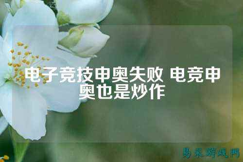 电子竞技申奥失败 电竞申奥也是炒作