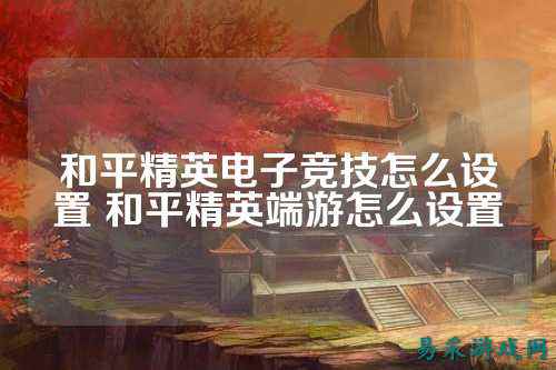 和平精英电子竞技怎么设置 和平精英端游怎么设置