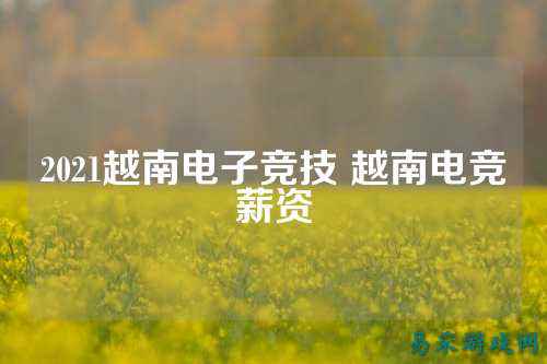 2021越南电子竞技 越南电竞薪资