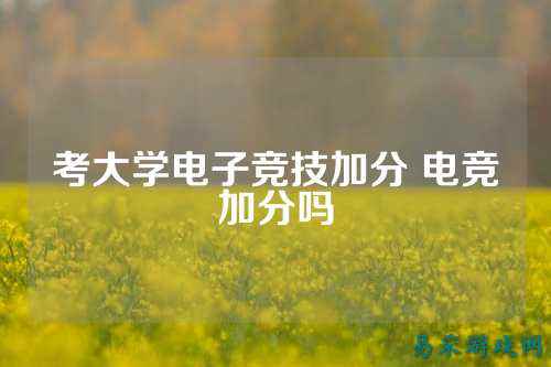 考大学电子竞技加分 电竞加分吗