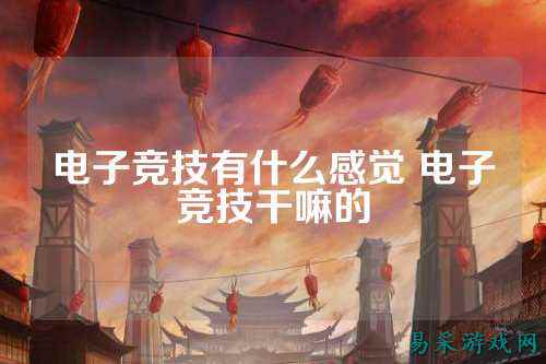 电子竞技有什么感觉 电子竞技干嘛的
