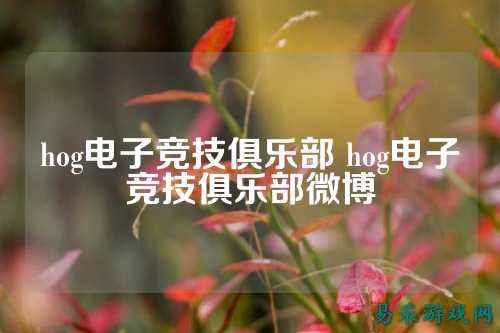 hog电子竞技俱乐部 hog电子竞技俱乐部微博