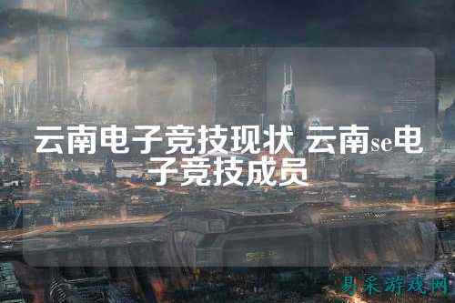 云南电子竞技现状 云南se电子竞技成员