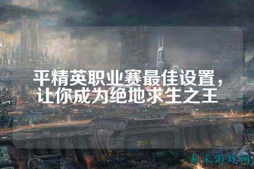 平精英职业赛最佳设置，让你成为绝地求生之王