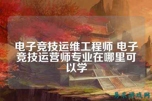 电子竞技运维工程师 电子竞技运营师专业在哪里可以学