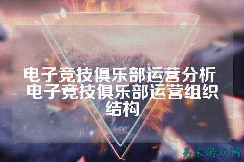 电子竞技俱乐部运营分析 电子竞技俱乐部运营组织结构