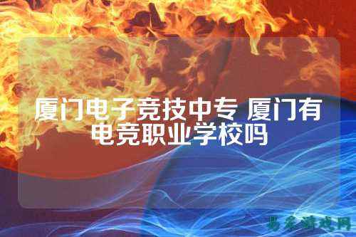 厦门电子竞技中专 厦门有电竞职业学校吗