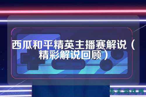西瓜和平精英主播赛解说（精彩解说回顾）