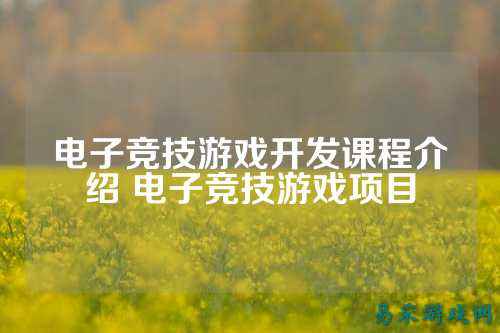 电子竞技游戏开发课程介绍 电子竞技游戏项目