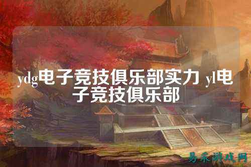 ydg电子竞技俱乐部实力 yl电子竞技俱乐部