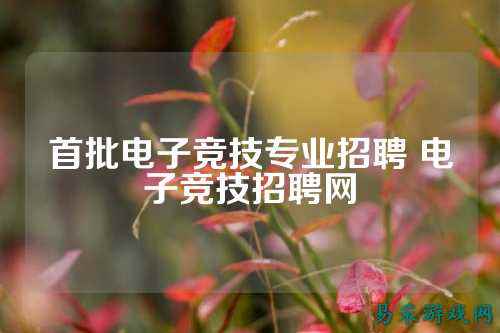 首批电子竞技专业招聘 电子竞技招聘网