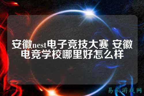 安徽nest电子竞技大赛 安徽电竞学校哪里好怎么样