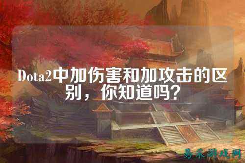 Dota2中加伤害和加攻击的区别，你知道吗？