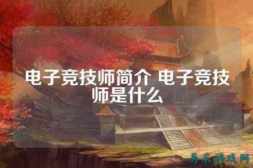 电子竞技师简介 电子竞技师是什么