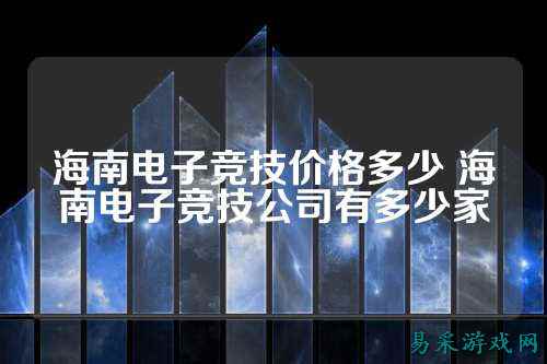 海南电子竞技价格多少 海南电子竞技公司有多少家