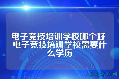 电子竞技培训学校哪个好 电子竞技培训学校需要什么学历