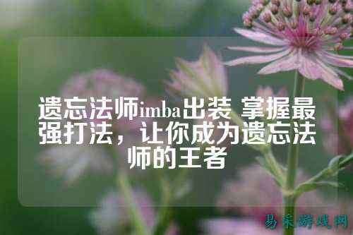 遗忘法师imba出装 掌握最强打法，让你成为遗忘法师的王者
