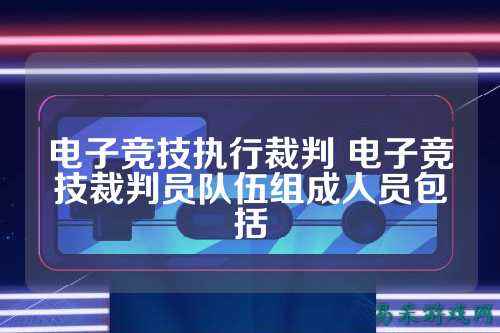 电子竞技执行裁判 电子竞技裁判员队伍组成人员包括