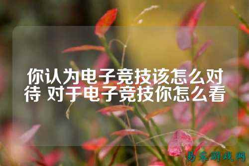 你认为电子竞技该怎么对待 对于电子竞技你怎么看