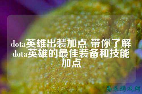 dota英雄出装加点 带你了解dota英雄的最佳装备和技能加点