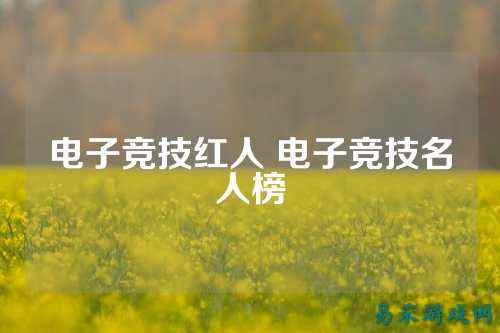 电子竞技红人 电子竞技名人榜