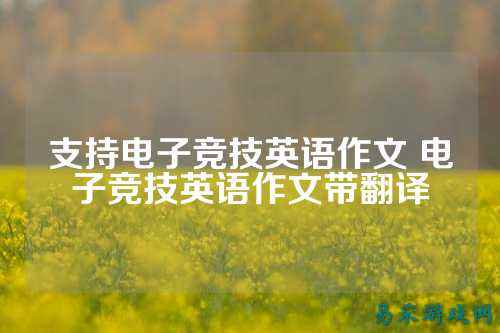 支持电子竞技英语作文 电子竞技英语作文带翻译