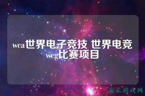 wca世界电子竞技 世界电竞wcg比赛项目